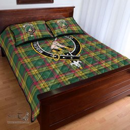 Scottish MacMillan Old Ancient Clan Tartan Quilt Bed Set - Crest Classic Scottish Plaid Tartan Plaid
