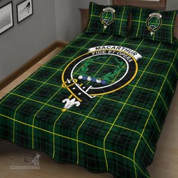 Scottish MacArthur Modern Clan Tartan Quilt Bed Set - Crest Classic Scottish Plaid Tartan Plaid