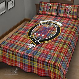 Scottish Ogilvie of Airlie Ancient Clan Tartan Quilt Bed Set - Crest Classic Scottish Plaid Tartan Plaid