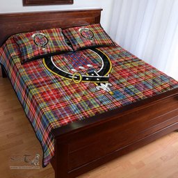 Scottish Ogilvie of Airlie Ancient Clan Tartan Quilt Bed Set - Crest Classic Scottish Plaid Tartan Plaid