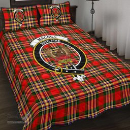 Scottish MacGill Modern Clan Tartan Quilt Bed Set - Crest Classic Scottish Plaid Tartan Plaid