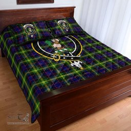 Scottish Watson Modern Clan Tartan Quilt Bed Set - Crest Classic Scottish Plaid Tartan Plaid
