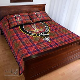 Scottish Lumsden Modern Clan Tartan Quilt Bed Set - Crest Classic Scottish Plaid Tartan Plaid