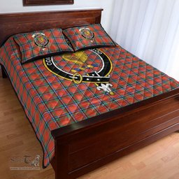 Scottish Sinclair Ancient Clan Tartan Quilt Bed Set - Crest Classic Scottish Plaid Tartan Plaid