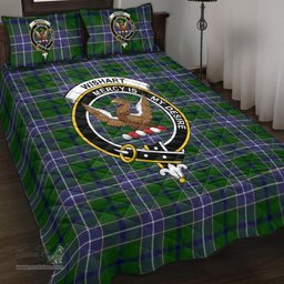 Scottish Wishart Hunting Modern Clan Tartan Quilt Bed Set - Crest Classic Scottish Plaid Tartan Plaid