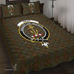 Scottish Gray Clan Tartan Quilt Bed Set - Crest Classic Scottish Plaid Tartan Plaid