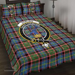Scottish Stirling Bannockburn District Clan Tartan Quilt Bed Set - Crest Classic Scottish Plaid Tartan Plaid