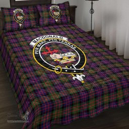 Scottish MacDonald Modern Clan Tartan Quilt Bed Set - Crest Classic Scottish Plaid Tartan Plaid