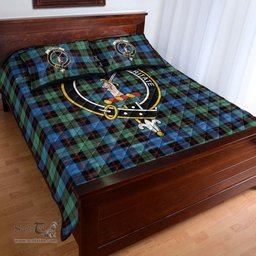Scottish Guthrie Ancient Clan Tartan Quilt Bed Set - Crest Classic Scottish Plaid Tartan Plaid