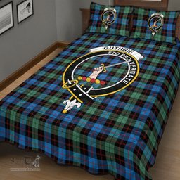 Scottish Guthrie Ancient Clan Tartan Quilt Bed Set - Crest Classic Scottish Plaid Tartan Plaid