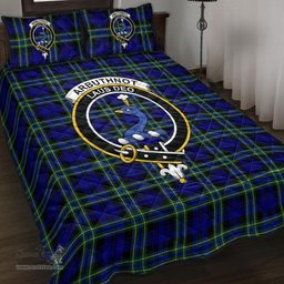 Scottish Arbuthnot Modern Clan Tartan Quilt Bed Set - Crest Classic Scottish Plaid Tartan Plaid