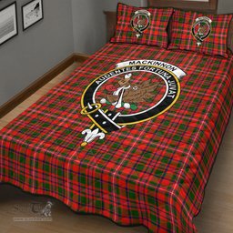 Scottish MacKinnon Modern Clan Tartan Quilt Bed Set - Crest Classic Scottish Plaid Tartan Plaid