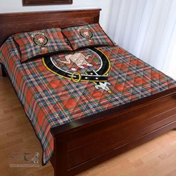 Scottish MacFarlane Ancient Clan Tartan Quilt Bed Set - Crest Classic Scottish Plaid Tartan Plaid