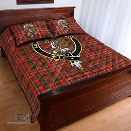 Scottish MacKinnon Modern Clan Tartan Quilt Bed Set - Crest Classic Scottish Plaid Tartan Plaid