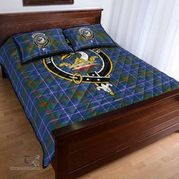 Scottish Edmonstone Clan Tartan Quilt Bed Set - Crest Classic Scottish Plaid Tartan Plaid