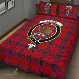 Scottish Leslie Modern Clan Tartan Quilt Bed Set - Crest Classic Scottish Plaid Tartan Plaid
