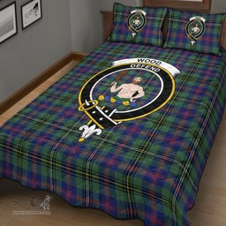 Scottish Wood Modern Clan Tartan Quilt Bed Set - Crest Classic Scottish Plaid Tartan Plaid