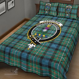 Scottish FERGUSON ANCIENT Clan Tartan Quilt Bed Set - Crest Classic Scottish Plaid Tartan Plaid