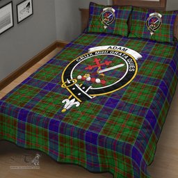 Scottish Adam Clan Tartan Quilt Bed Set - Crest Classic Scottish Plaid Tartan Plaid