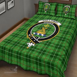 Scottish Galloway District Clan Tartan Quilt Bed Set - Crest Classic Scottish Plaid Tartan Plaid