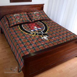 Scottish MacNaughton Ancient Clan Tartan Quilt Bed Set - Crest Classic Scottish Plaid Tartan Plaid