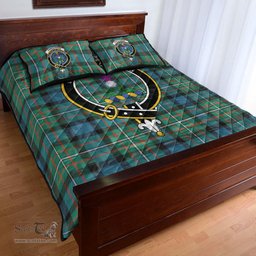 Scottish FERGUSON ANCIENT Clan Tartan Quilt Bed Set - Crest Classic Scottish Plaid Tartan Plaid