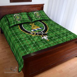 Scottish Galloway District Clan Tartan Quilt Bed Set - Crest Classic Scottish Plaid Tartan Plaid