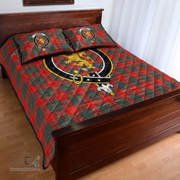 Scottish Cumming Modern Clan Tartan Quilt Bed Set - Crest Classic Scottish Plaid Tartan Plaid