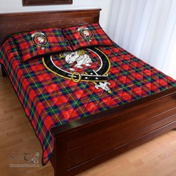Scottish Ruthven Modern Clan Tartan Quilt Bed Set - Crest Classic Scottish Plaid Tartan Plaid