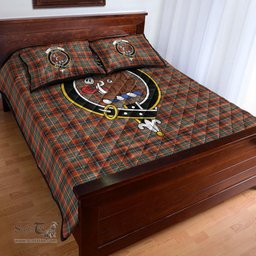 Scottish Innes Ancient Clan Tartan Quilt Bed Set - Crest Classic Scottish Plaid Tartan Plaid