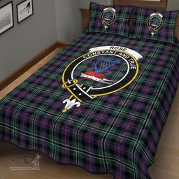 Scottish Rose Hunting Modern Clan Tartan Quilt Bed Set - Crest Classic Scottish Plaid Tartan Plaid