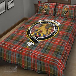 Scottish MacPherson Weathered Clan Tartan Quilt Bed Set - Crest Classic Scottish Plaid Tartan Plaid
