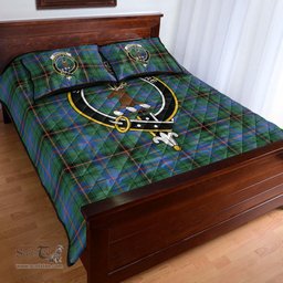 Scottish Davidson Ancient Clan Tartan Quilt Bed Set - Crest Classic Scottish Plaid Tartan Plaid