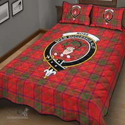 Scottish Ross Modern Clan Tartan Quilt Bed Set - Crest Classic Scottish Plaid Tartan Plaid
