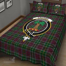 Scottish Crosbie Clan Tartan Quilt Bed Set - Crest Classic Scottish Plaid Tartan Plaid