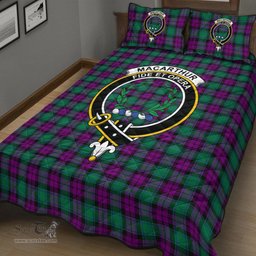 Scottish MacArthur Milton Clan Tartan Quilt Bed Set - Crest Classic Scottish Plaid Tartan Plaid