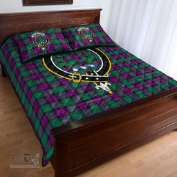Scottish MacArthur Milton Clan Tartan Quilt Bed Set - Crest Classic Scottish Plaid Tartan Plaid