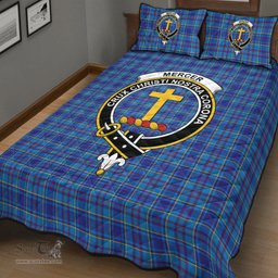 Scottish Mercer Modern Clan Tartan Quilt Bed Set - Crest Classic Scottish Plaid Tartan Plaid