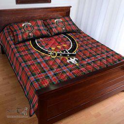 Scottish MacDuff Modern Clan Tartan Quilt Bed Set - Crest Classic Scottish Plaid Tartan Plaid
