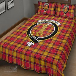 Scottish Scrymgeour Clan Tartan Quilt Bed Set - Crest Classic Scottish Plaid Tartan Plaid