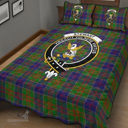 Scottish Stewart of Appin Hunting Modern Clan Tartan Quilt Bed Set - Crest Classic Scottish Plaid Tartan Plaid