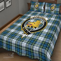 Scottish Campbell Dress Ancient Clan Tartan Quilt Bed Set - Crest Classic Scottish Plaid Tartan Plaid