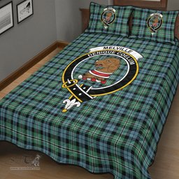 Scottish Melville Clan Tartan Quilt Bed Set - Crest Classic Scottish Plaid Tartan Plaid