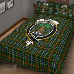 Scottish Bisset Clan Tartan Quilt Bed Set - Crest Classic Scottish Plaid Tartan Plaid