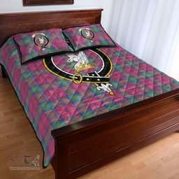 Scottish Lindsay Ancient Clan Tartan Quilt Bed Set - Crest Classic Scottish Plaid Tartan Plaid