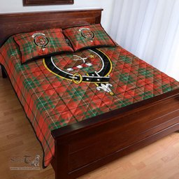 Scottish MacAulay Ancient Clan Tartan Quilt Bed Set - Crest Classic Scottish Plaid Tartan Plaid