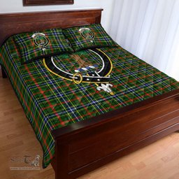 Scottish Bisset Clan Tartan Quilt Bed Set - Crest Classic Scottish Plaid Tartan Plaid