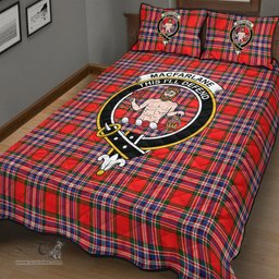 Scottish MacFarlane Modern Clan Tartan Quilt Bed Set - Crest Classic Scottish Plaid Tartan Plaid