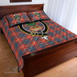 Scottish Hamilton Ancient Clan Tartan Quilt Bed Set - Crest Classic Scottish Plaid Tartan Plaid