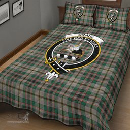 Scottish Craig Ancient Clan Tartan Quilt Bed Set - Crest Classic Scottish Plaid Tartan Plaid